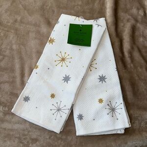 Kate Spade Snowflake Set of 2 Hand Towels